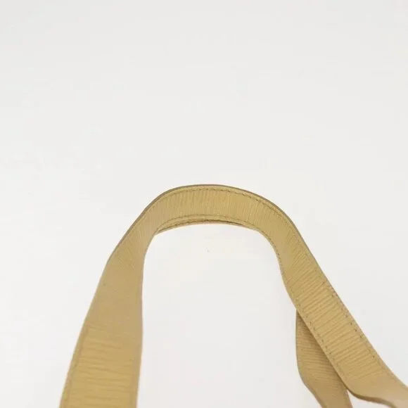 FENDI Zucca Canvas Hand Bag Yellow Gold Auth
